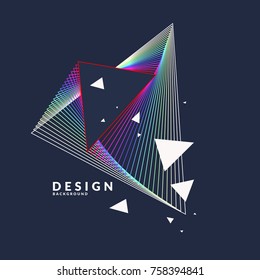 Vector abstract background with dynamic waves. Illustration suitable for design