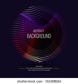 Vector abstract background with dynamic waves. Illustration suitable for design