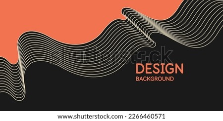 Vector abstract background with dynamic waves and lines.