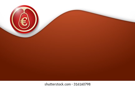 Vector abstract background and euro symbol