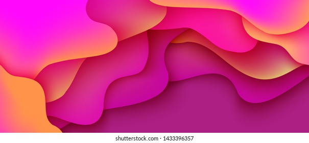 Vector abstract background with expressive purple wave motion flow. Modern style presentation template, commercial poster layout, dynamic creative advertisement banner wallpaper