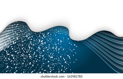 vector abstract background with falling snow