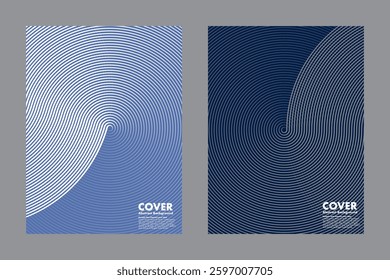 Vector abstract background featuring a dynamic swirl halftone lines pattern, stand out with its distinct curves and eye-catching features. For cover, poster, digital artwork.
