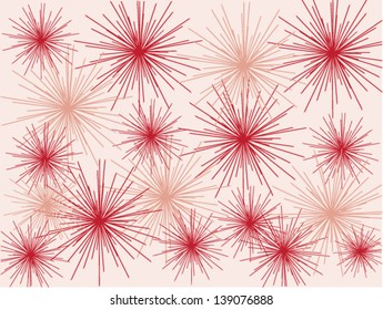 vector abstract background with fireworks