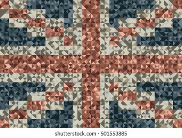 vector abstract background. Flag of the Great Britain. United Kingdom. It can be used in the design of postcards, Web sites, wallpapers, etc.