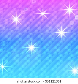 Vector abstract background  flickering lights . Glowing stars and sparkles