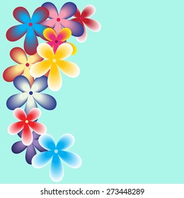 
 Vector abstract background, Floral decorative border corner pattern for card design 