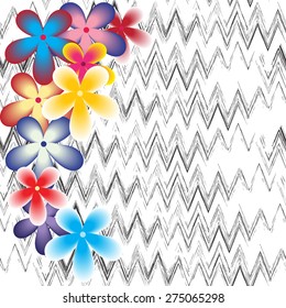 Vector abstract background, Floral decorative border corner pattern for card design 