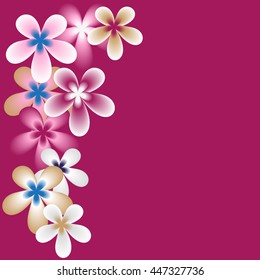 Vector abstract background, Floral decorative border corner pattern for card design