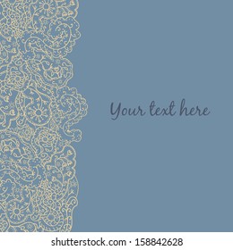 Vector abstract background with floral ornament
