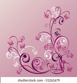 Vector abstract background with flower ornament