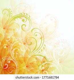 Vector abstract background with flowers.