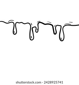 Vector abstract background with flowing drops and smudges of liquid. Hand drawn illustration.