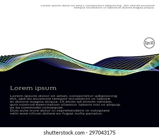 Vector abstract background for flyer, blank, card, banner, invitation, brochure cover design template. Colorful wave design element with space for your text.