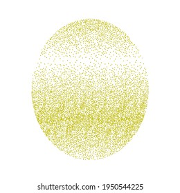 Vector abstract background in the form of an ellipse or egg dotted texture in yellow gold colors