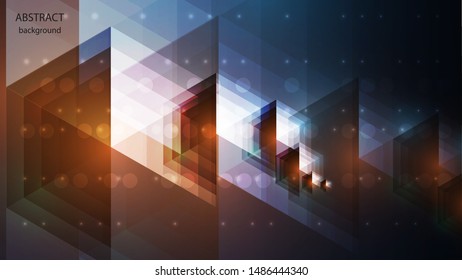 Vector abstract background in the form of volumetric transparent shapes. EPS 10