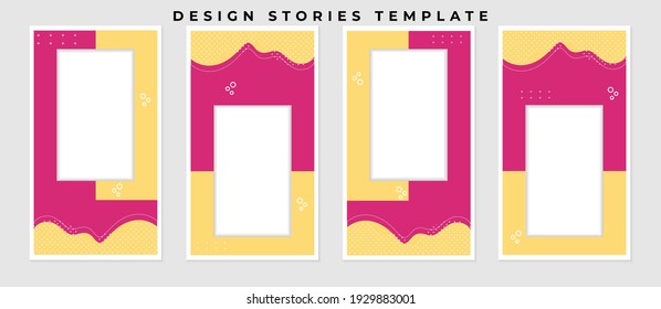 vector abstract background and frame border for social media story