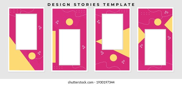 vector abstract background and frame border for social media story