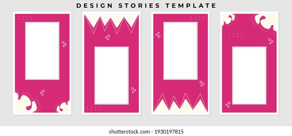 vector abstract background and frame border for social media story