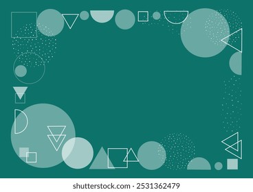 Vector abstract background, frame, border. Modern graphic elements. Dynamic geometric shapes, spots, lines. Template for web banner, flyer design, isolated background.