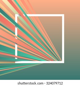 Vector abstract background with frame. Cover, blank template or mock up for your project