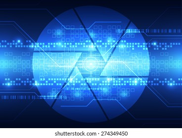 vector abstract background future technology, illustration