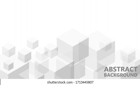 Vector abstract background with geometric gray cubes. Modern abstract geometric background with grey cubes. An excellent advertising poster, print, template for business report. 3D vector - Powered by Shutterstock - Get 15% off with code: PIKWIZARD15
