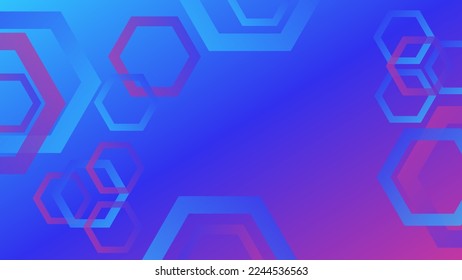 Vector abstract background with geometric hexagon shapes.