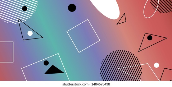 Vector abstract background with geometric shapes.