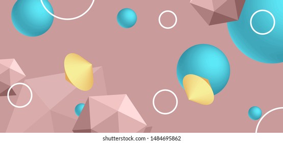 Vector abstract background with geometric shapes.