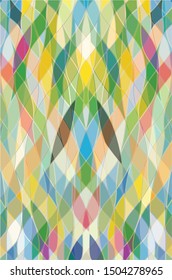 Vector Abstract background from geometric shapes. Stained glass window