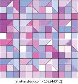 Vector Abstract background from geometric shapes. Stained glass window