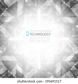 vector abstract background with geometric shapes and phone icon