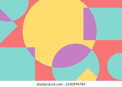 Vector abstract background with geometric shapes. Simple design in overlap style.