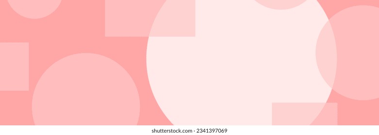 Vector abstract background with geometric shapes. Simple design in overlap style. Long horizontal banner.