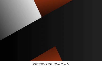Fondo abstracto de Vector de Formas geométricas con luz naranja brillante. Las Plantillas de diseño de fondo enmarcan la tecnología moderna, el lujo, el deporte. Ilustración vectorial Eps 10.