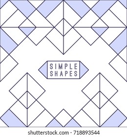 vector abstract background with geometric shapes, triangles and squares