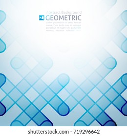 Vector abstract background of geometric shapes. Rounded squares, lines and rectangles.