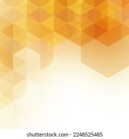 Vector abstract background. Geometric template for prizantation. Yellow hexagons.