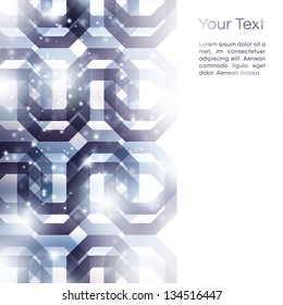 vector abstract background of geometrical shapes and lights