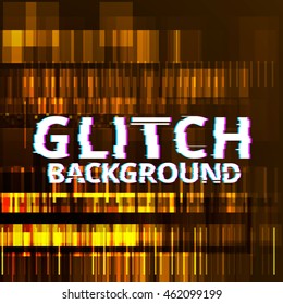 Vector abstract background glitch art. Glitch design illustration