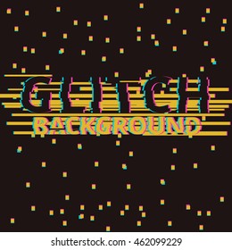 Vector abstract background glitch art. Glitch design illustration