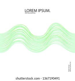 Vector abstract background with a glitch dynamic waves, lines. Music sound dynamic 10 eps background. Illustration suitable for cover, design, text, advertising banner. 