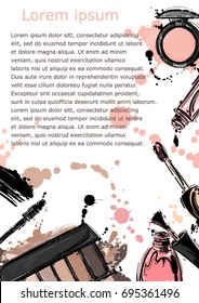 Vector abstract background with glitter for lips, nail polish, eye shadow, mascara. Fashion illustration. Company form.