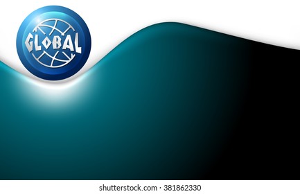 Vector abstract background with global icon