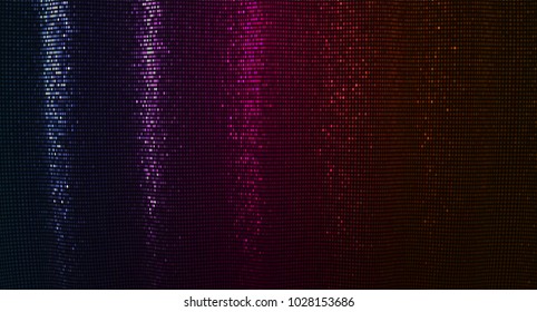 Vector abstract background with glossy colorful halftone effect. Cool backdrop design of glittering texture on dark spectrum background.