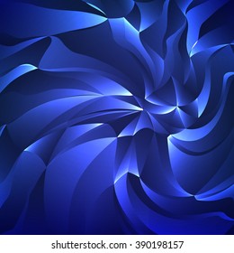 Vector abstract background. Glossy swirl triangles. Vector colorful geometrical  illustration.