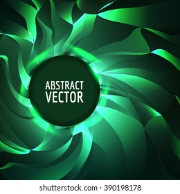Vector abstract background. Glossy swirl triangles. Vector colorful geometrical  illustration.