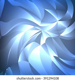 Vector abstract background. Glossy swirl triangles. Vector colorful geometrical illustration.