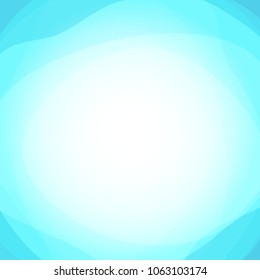 Vector Abstract Background with Glow and Shine in center. Blue Backdrop of Clear Sky with tender and light mood.
